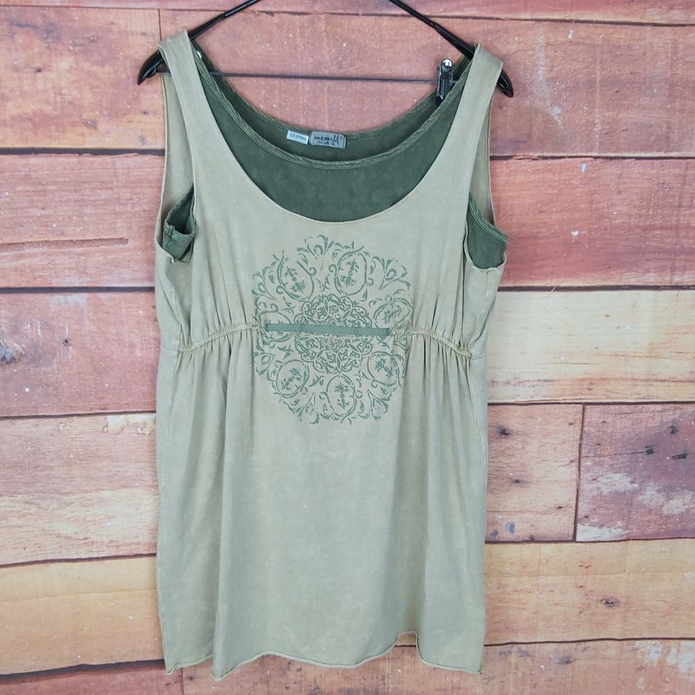 Boho style sleeveless top XL